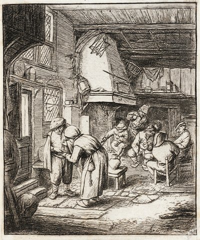 The Peasant Settling His Debt by Adriaen Jansz. van Ostade